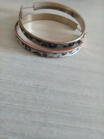 Boucles d'oreilles créoles léopard