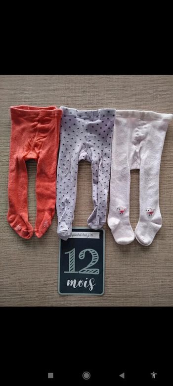 Lot collants 12 mois *