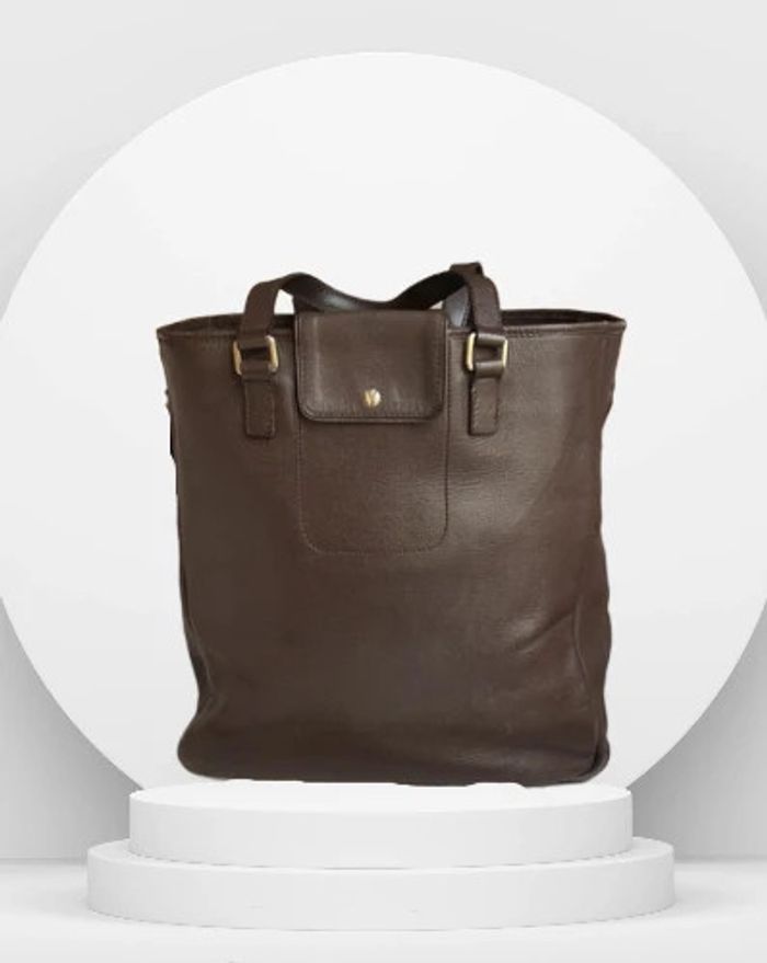 Yves Saint Laurent – Sac besace "Ycone" grand modèle – Marron chocolat