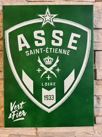 Tableau AS Saint-Étienne - Supporters des Verts en toile 30x40cm