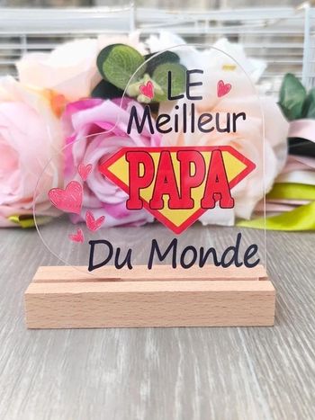 Plaque cœur " Le Meilleur PAPA "