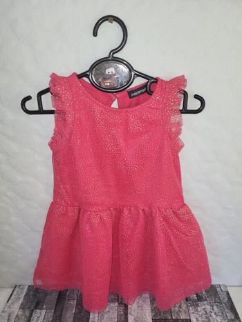 Robe de fête fushia à paillettes-inextenso-12mois