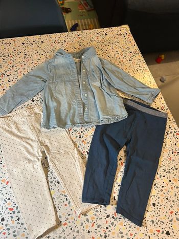 Chemise jean et legging