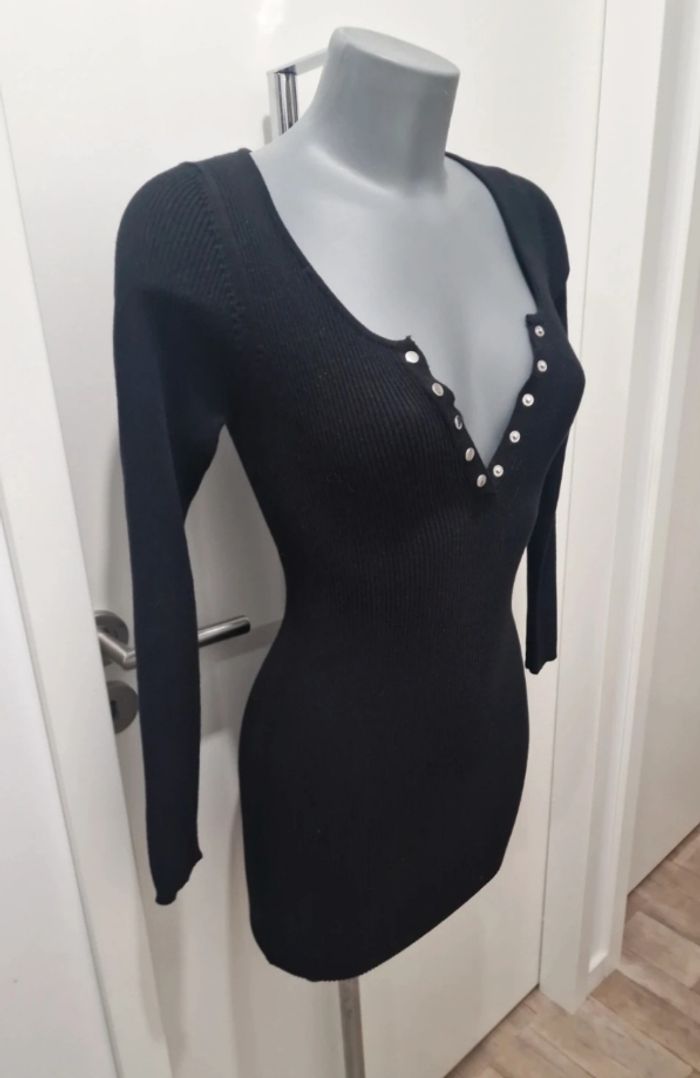 Robe courte noire moulante – Taille XS (34) - photo numéro 2