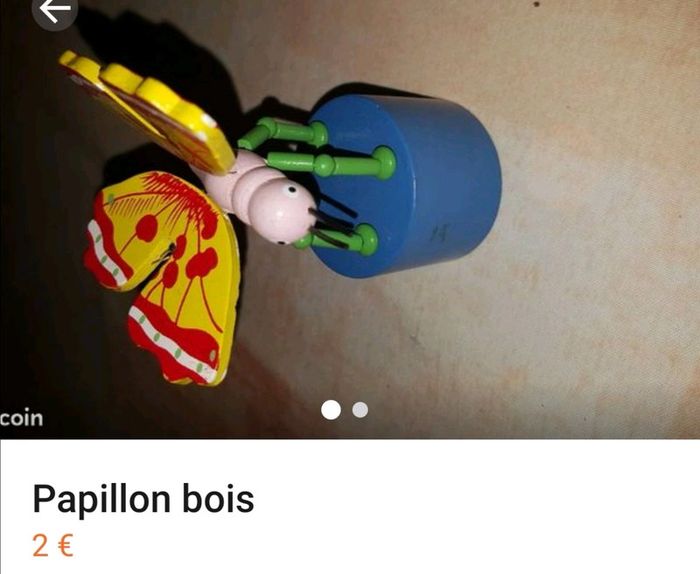 Jeu papillon en bois