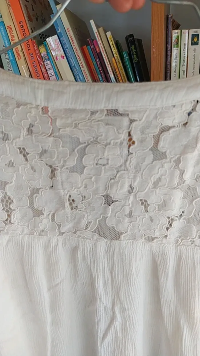 Top sans manche dentelle Superdry S blanc - photo numéro 7