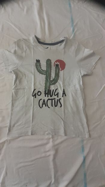 Tee shirt blanc motif cactus