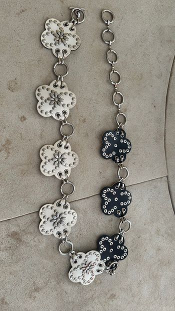 Ceinture réversible blanc ou noir