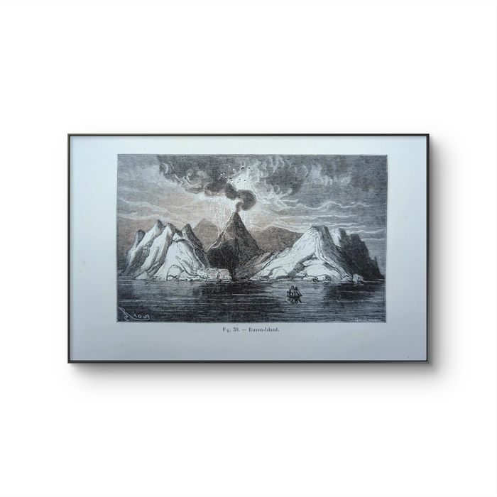 Imprimée en 1868, L'île Barren, océan indien. Original Vintage Authentique - photo numéro 10