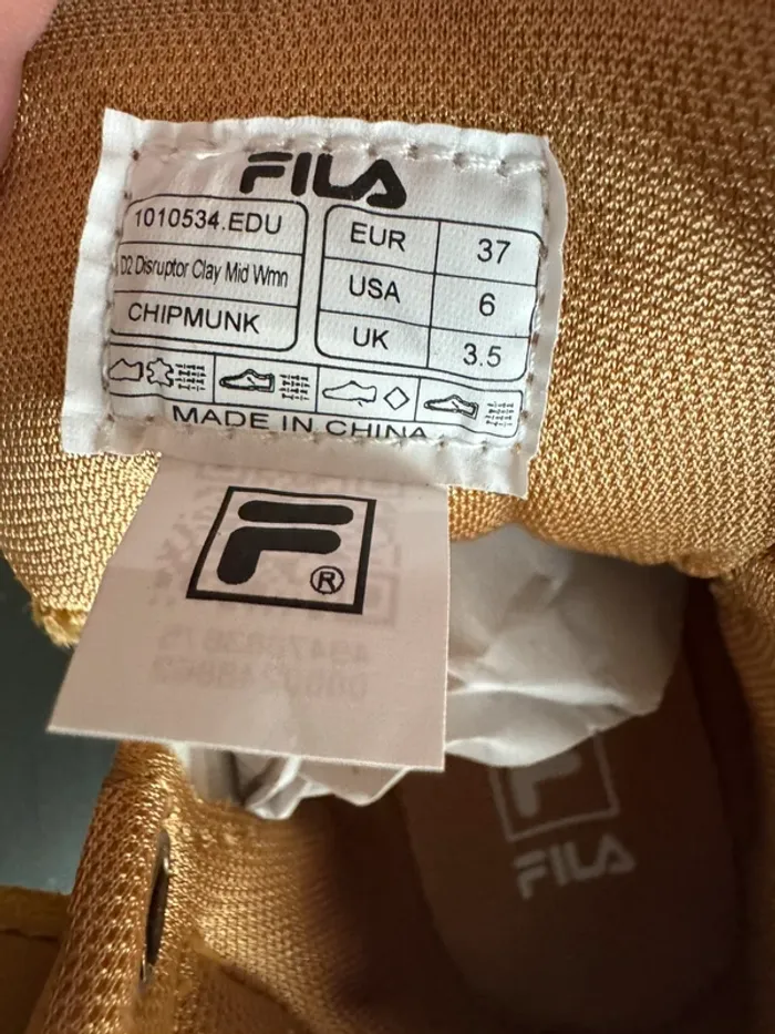 Fila D2 Disruptor Clay Mid Chipmunk taille 37 neuves - photo numéro 7