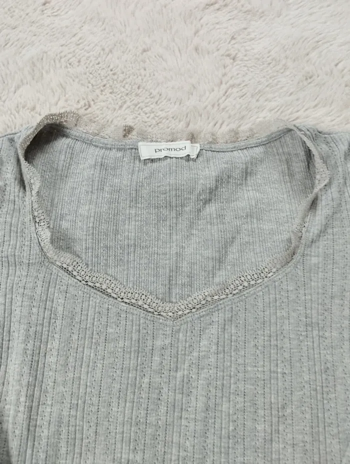 Body manches longues gris Promod 36 - photo numéro 4