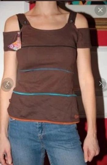 T shirt marron bamboos t 34 36