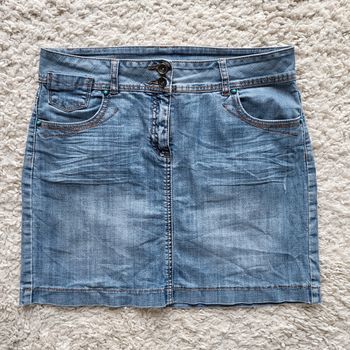 Jupe en jean bleue claire Camaïeu Taille 42