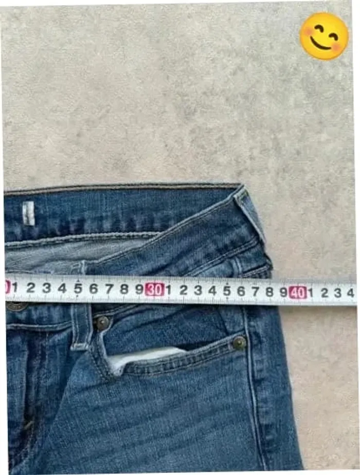 Jeans Levi's W28 FR38 coupe droite bleu Femme Women pan330b - photo numéro 3
