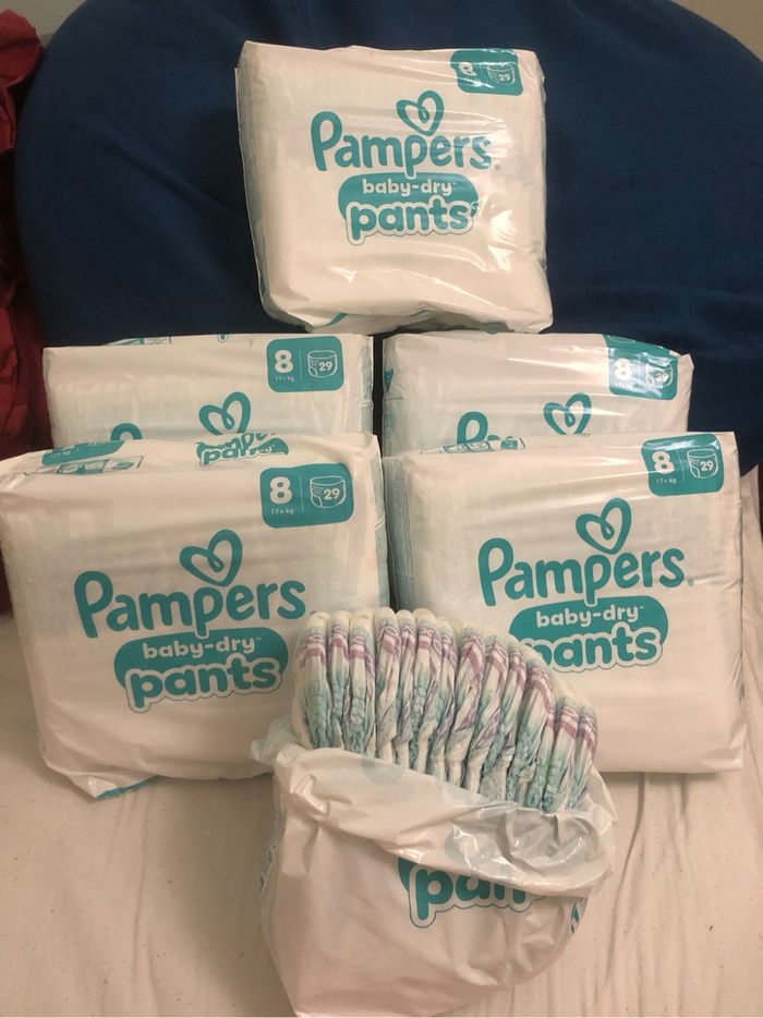 Lot de couches Pampers baby dry taille 8 - photo numéro 2