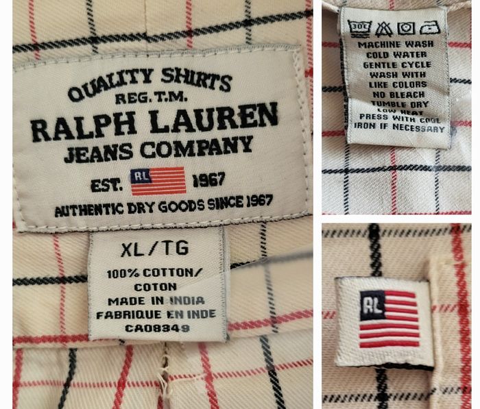 Ralph Lauren Jeans Company Chemise ML T2XL/TFr44 - Carreaux-Coupe Large&Droite-Vintage 100%Coton - photo numéro 3