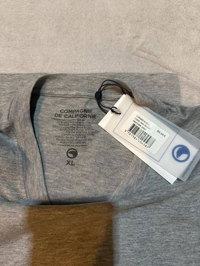 Compagnie de Californie - Tee-shirt manches longues "Long 83 sport" Gris, taille XL - photo numéro 2