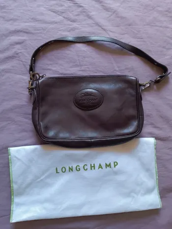 Petit sac porté épaule cuir marron longchamp neuf