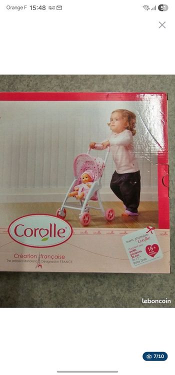 Pousette jouet bebe neuve Corolle 30€