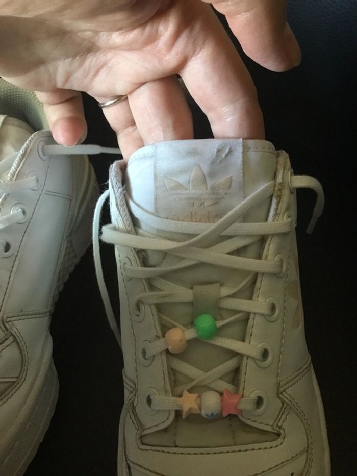 Baskets Adidas fille taille 38 blanches - photo numéro 7