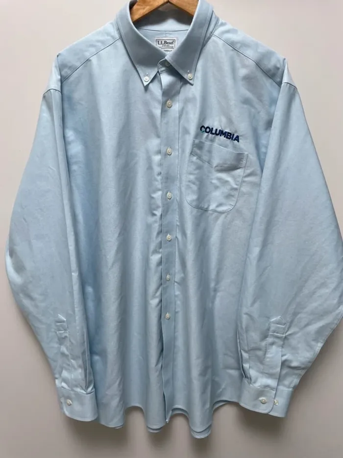 Plain shirt LL Bean blue Mens XXL