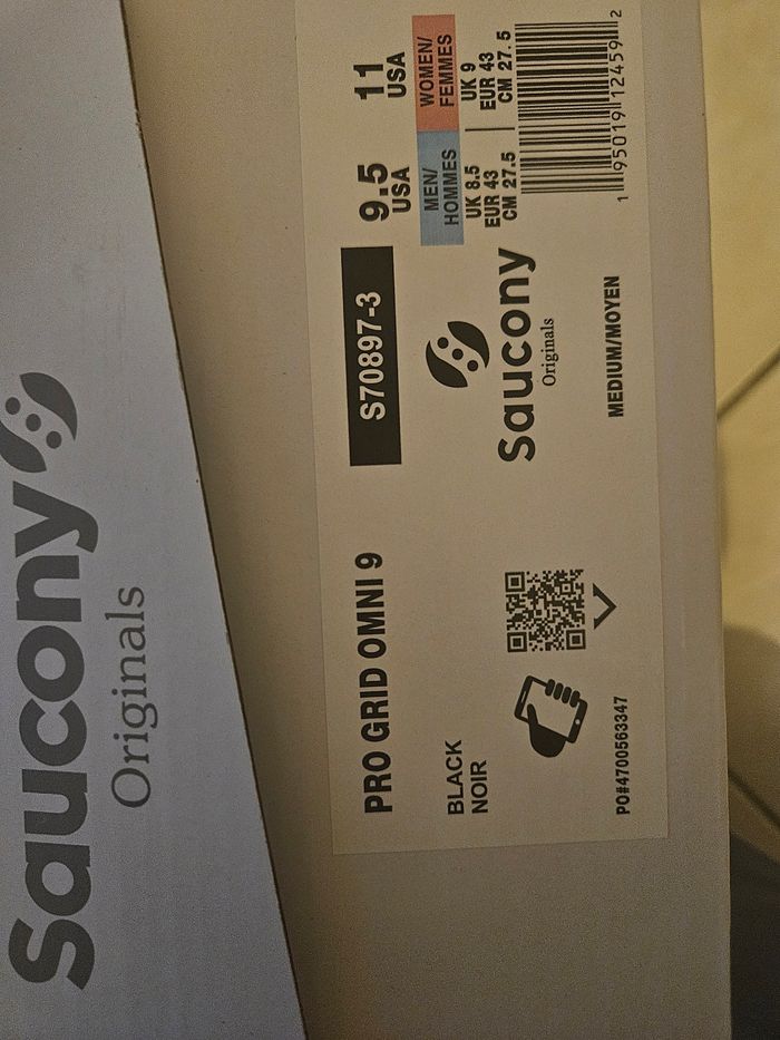 Paire Saucony Omni 9 noir taille 43 neuves - photo numéro 5