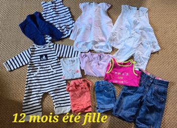 Lot vêtements fille 12 mois été