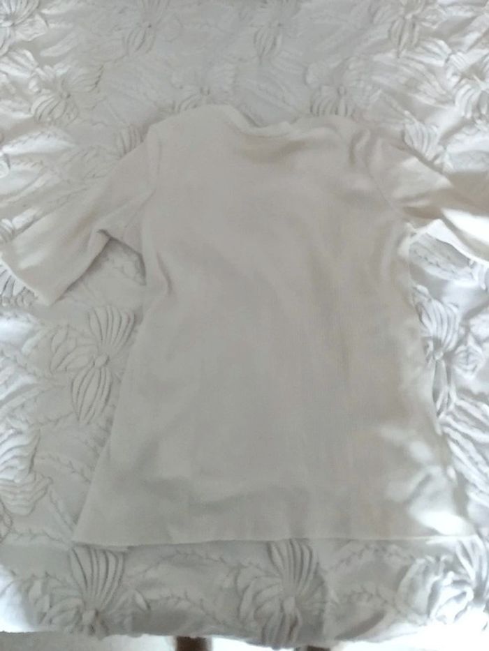 Tee-shirt moulant crème avec lacets sur les côtés Mango - photo numéro 6