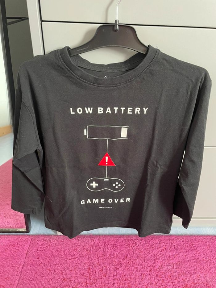 T-shirt manches longues, garçon noir