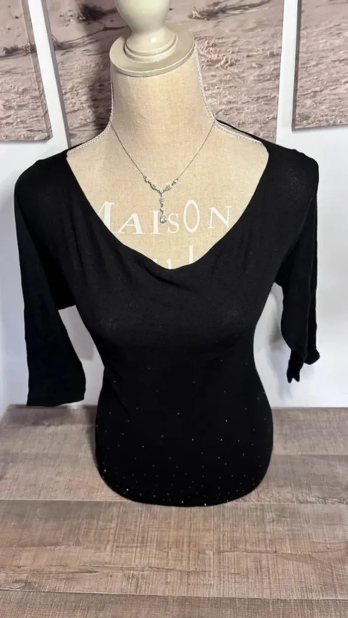 💕 blouse manche 3/4 taille 34 XS 36 s #123 #undeuxtrois #un1deux2trois3 - photo numéro 7