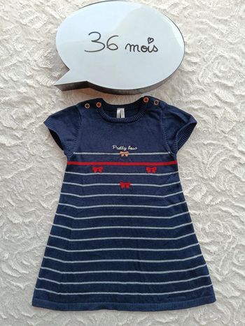 Robe pull Fille 36 mois Nœud Pretty bow Orchestra 100% coton