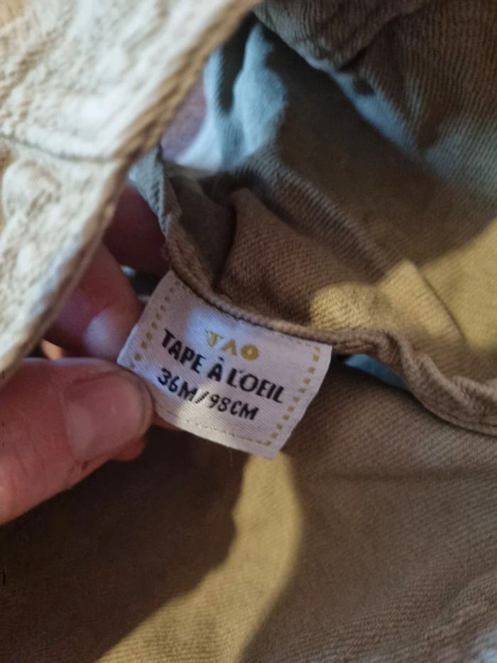 Salopette verte/kaki tape à l'œil 36 mois - photo numéro 4