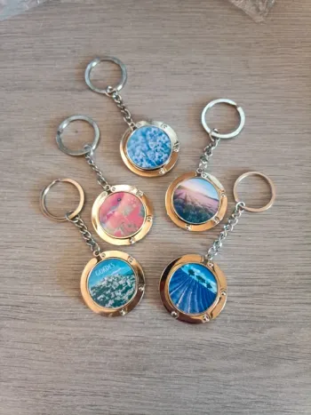 Lot de 5 porte clés accroche sac