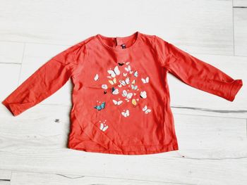 Vêtement fille tee-shirt manches longues Sergent Major papillons 4 ans