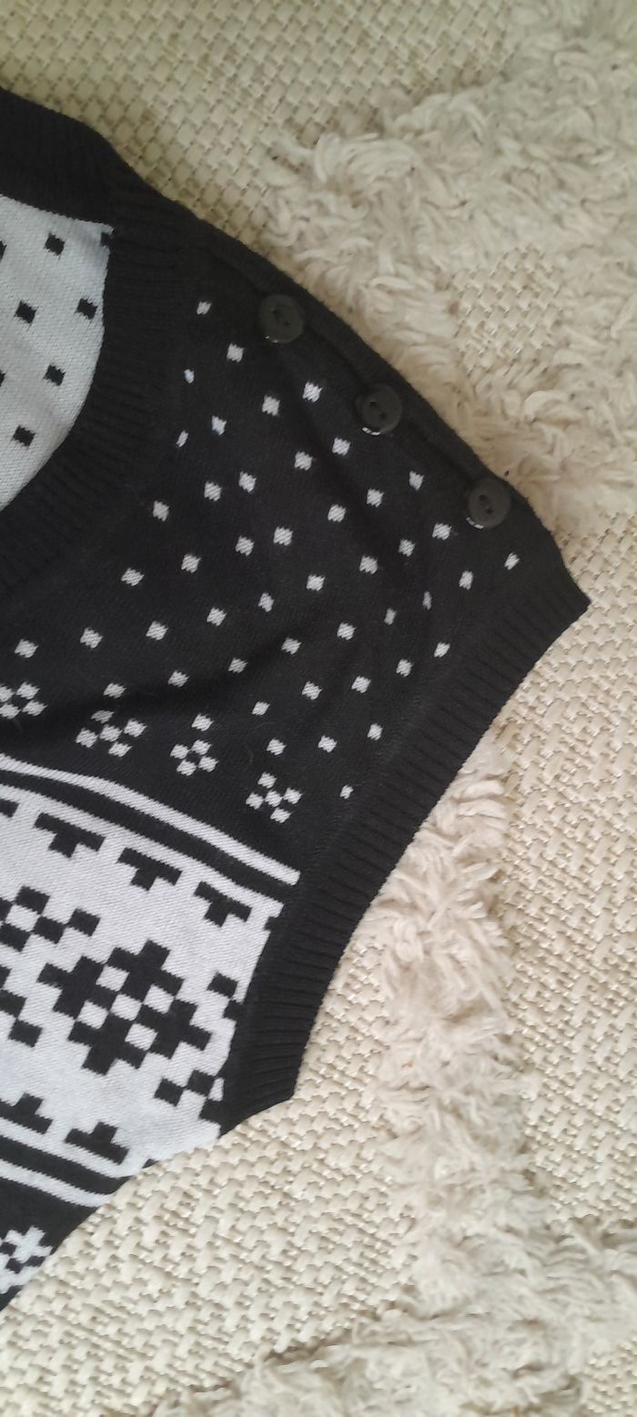 Haut sans manches noir et blanc femme - photo numéro 4