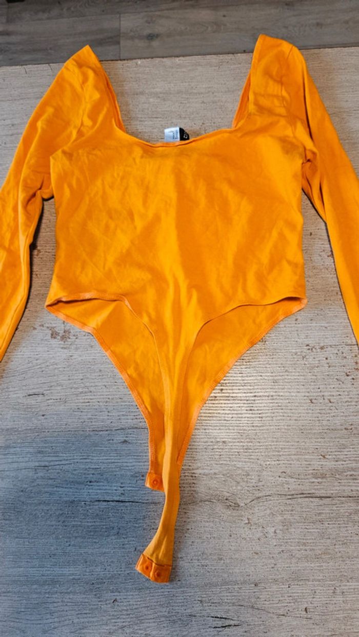 Body à manches longues orange, élastique, H&M Divided, M - photo numéro 9