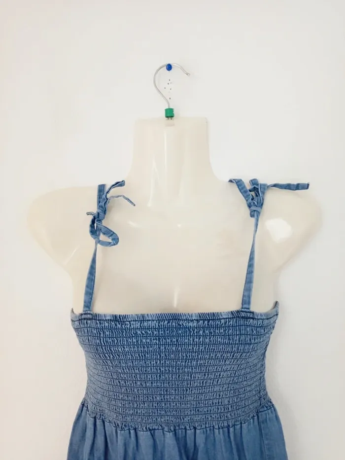 Combinaison débardeur en jeans élastique femme w - photo numéro 4