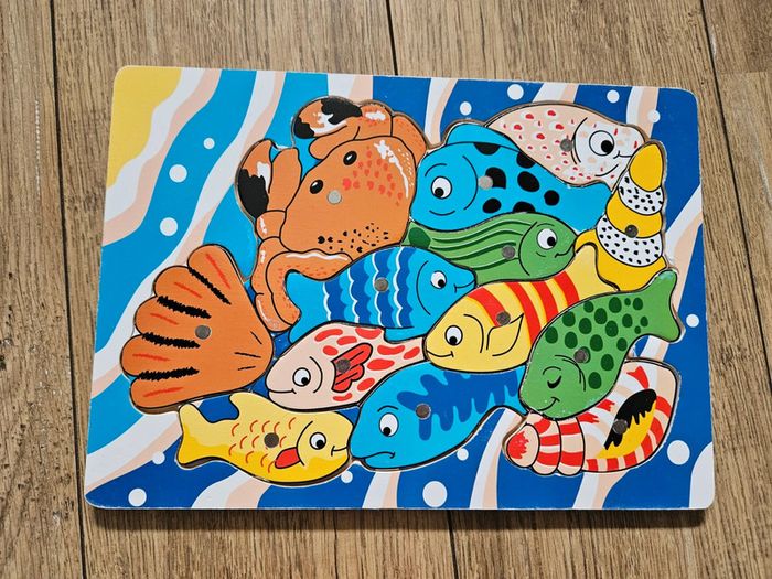 Puzzle avec aimants pour pêcher les poissons