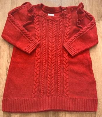 Robe pull rouge 6/12M