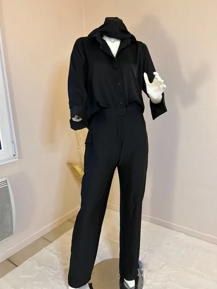 Ensemble chemise et pantalon + écharpe châle - photo numéro 4
