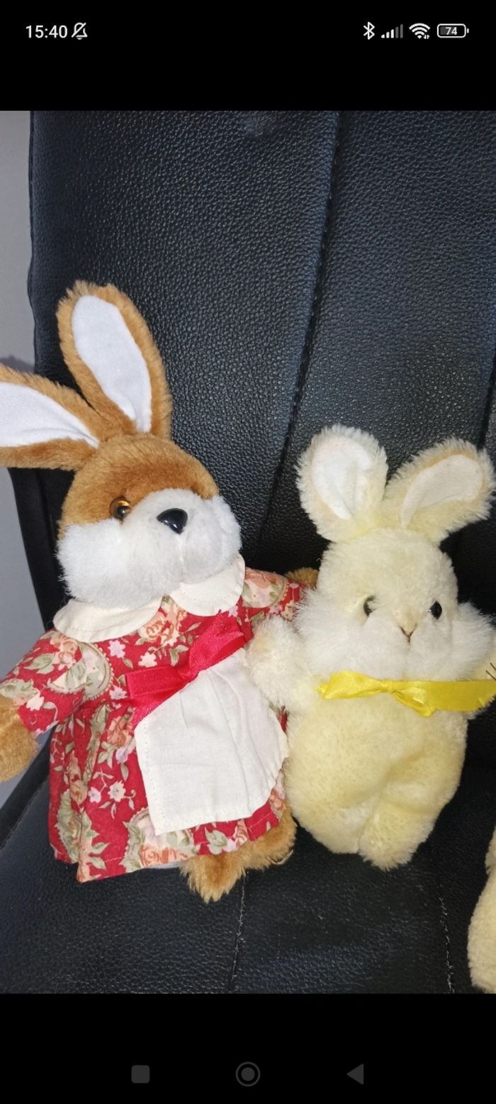 Lot de 7 peluches (lapin, souris, poussin,ours grelot) - photo numéro 4