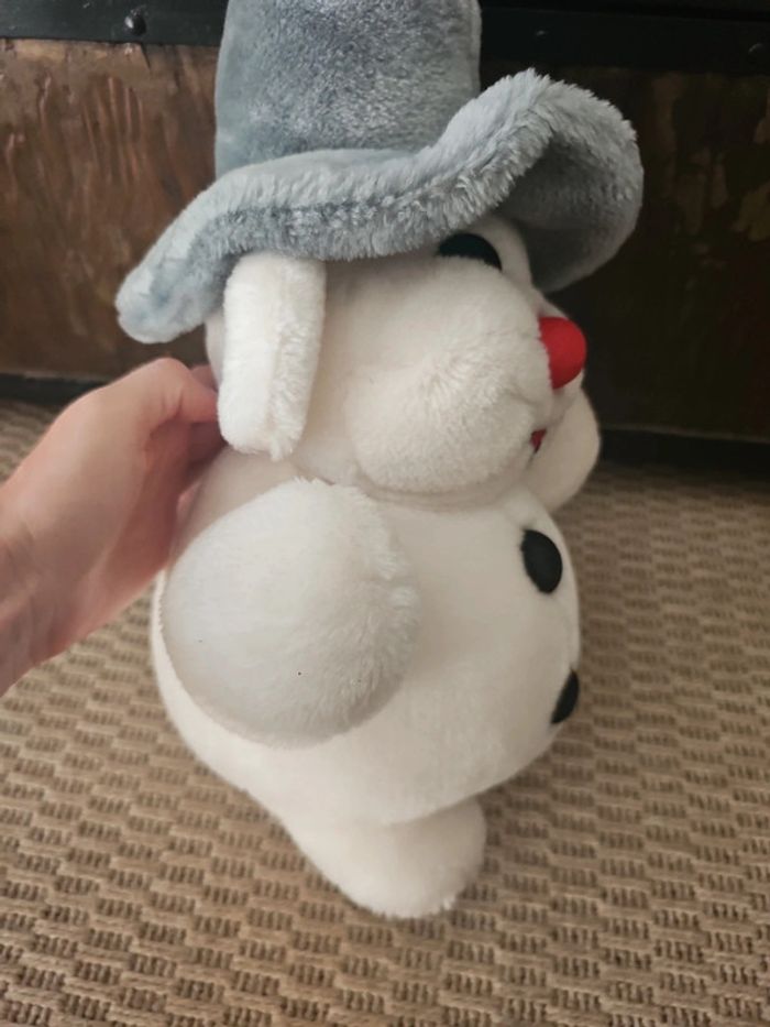 Grande peluche bouli bonhomme de neige vintage - photo numéro 8
