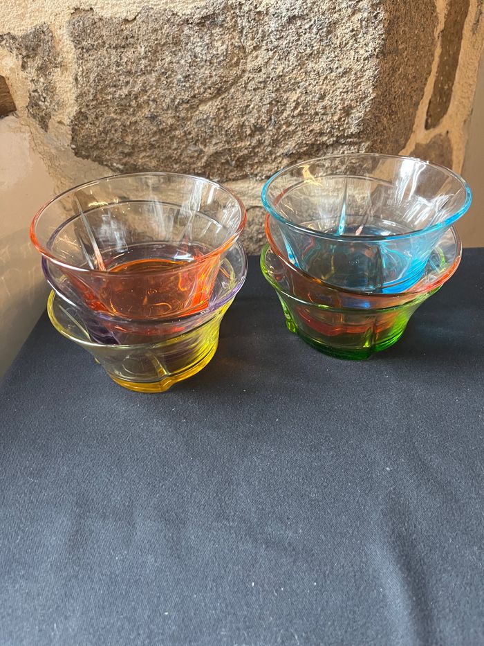 Lot de 6 coupelles multicolours en verre - photo numéro 5
