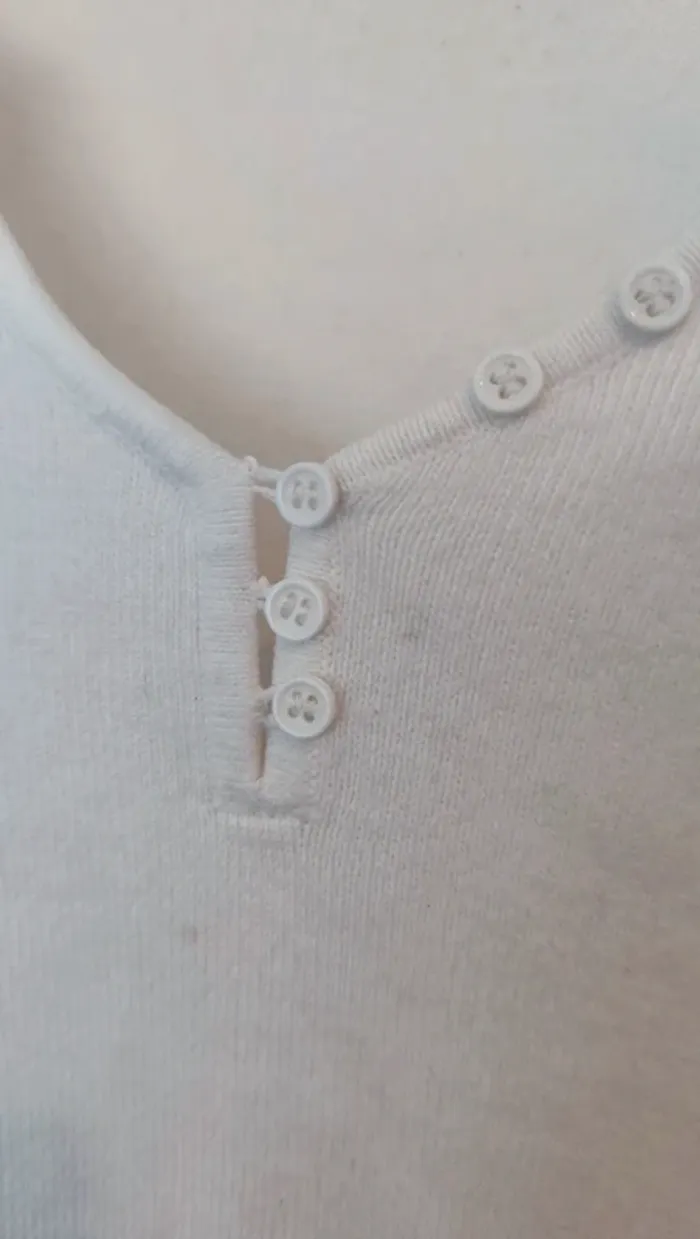 Pull blanc Renatto bene T2 - photo numéro 3