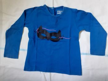 Sweet bleu motif masque noir