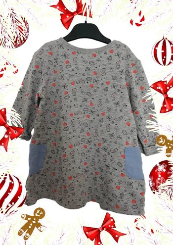 Chemisier manche longues gris bleu vertbaudet taille 4 ans