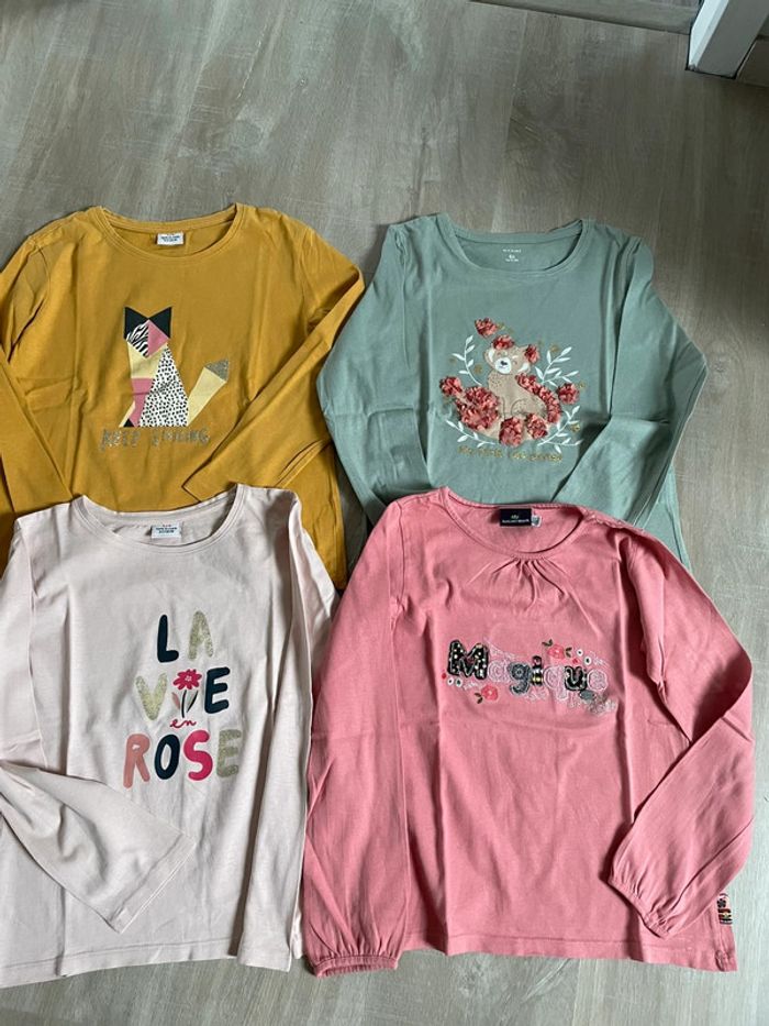Lot de 9 t-shirts manches longues 8 ans - photo numéro 4