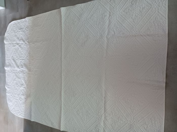dessus de lit ou de canapé 142 x 222 cm blanc - photo numéro 2