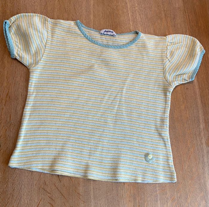 Duo de tee-shirt et débardeur Jacadi taille 6 ans vert et turquoise - photo numéro 5