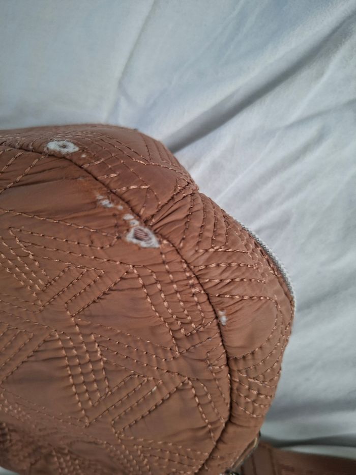 Sac matelassé rond lancaster beige marron - photo numéro 6